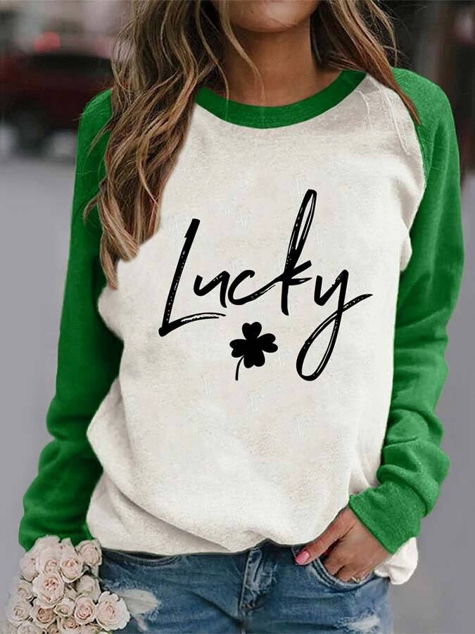 Women's St. Patrick's Day Shamrock Lucky T-Shirt