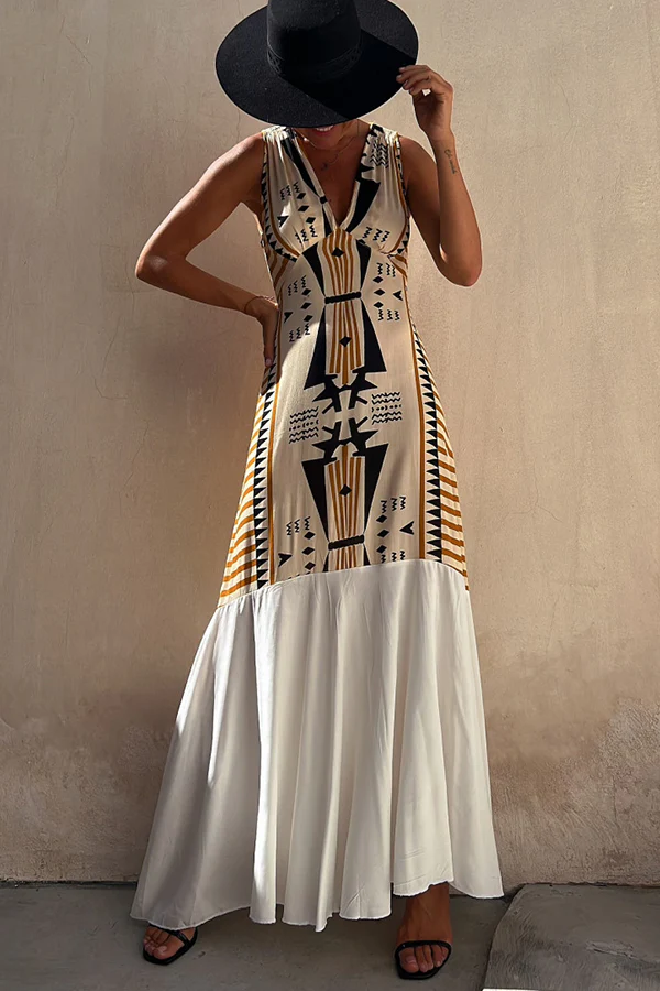 Cabo Dreams Ethnic Prints A-line Maxi Dress – Mccoyn