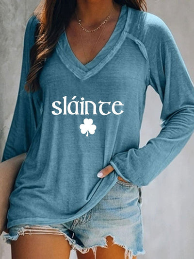 Damen Slainte Slainte St. Patrick's Day Langarm T-Shirt 