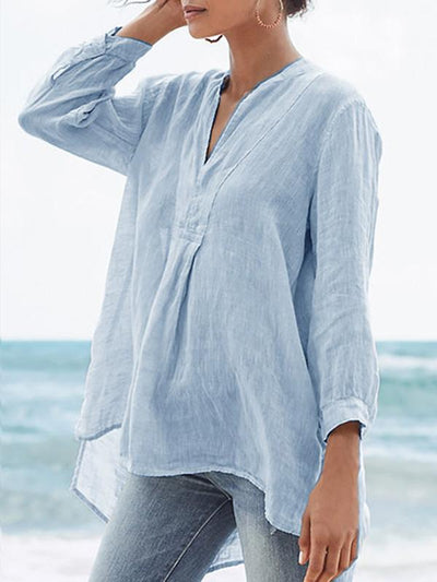 Chemise décontractée à manches longues pour femme 