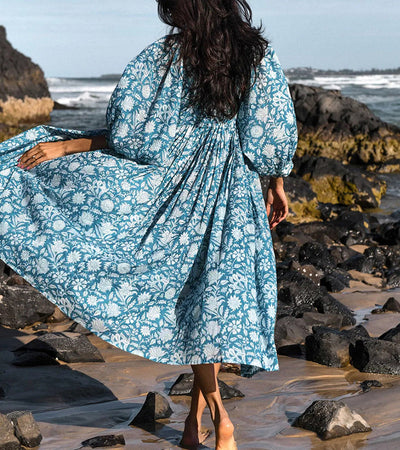 Nouvelle robe d'été décontractée en rayonne à fleurs 