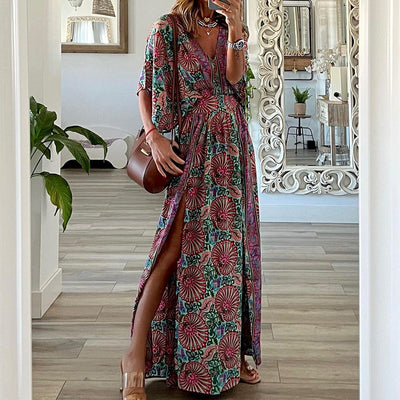 Maxikleid mit Boho-Print 