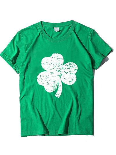 Damen T-Shirt mit Kleeblatt-Motiv, kurzärmelig, St. Patrick's Day 