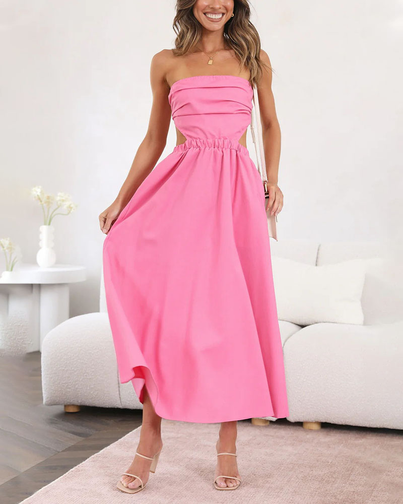 Off shoulder sexy wrap bust dress