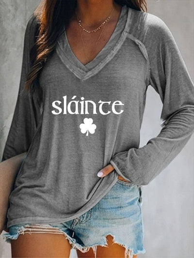 Damen Slainte Slainte St. Patrick's Day Langarm T-Shirt 