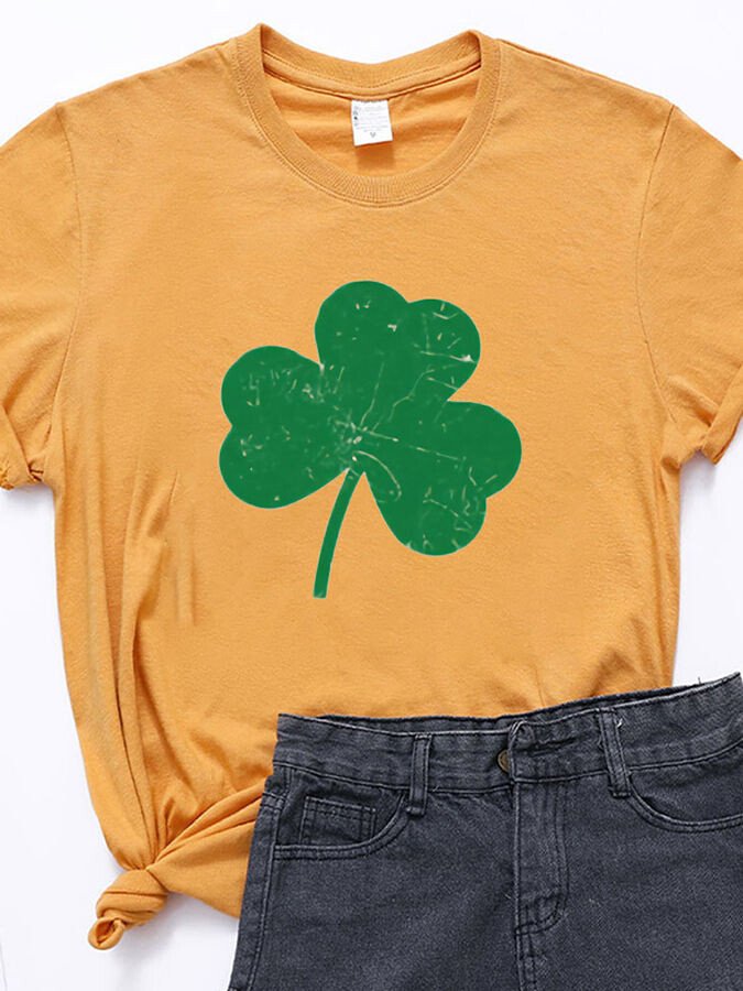 T-shirt à manches courtes Shamrock pour femmes de la Saint-Patrick 