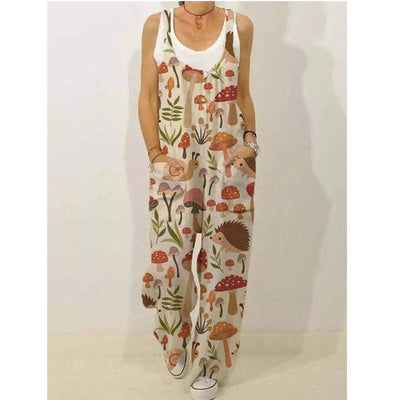 Süßer übergroßer Jumpsuit mit Animalprint 