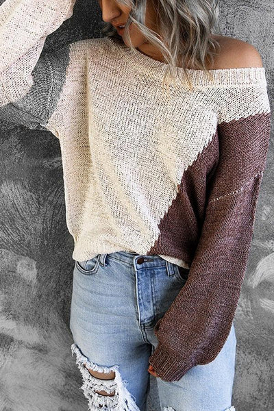Ashley Colorblock Soft Material Sweater