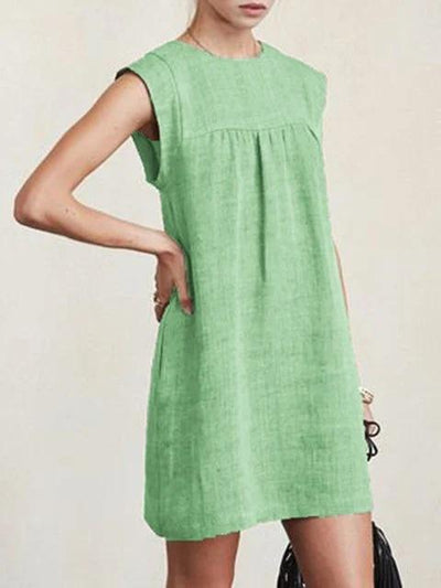 Casual Sleeveless A-Line Mini  Dress