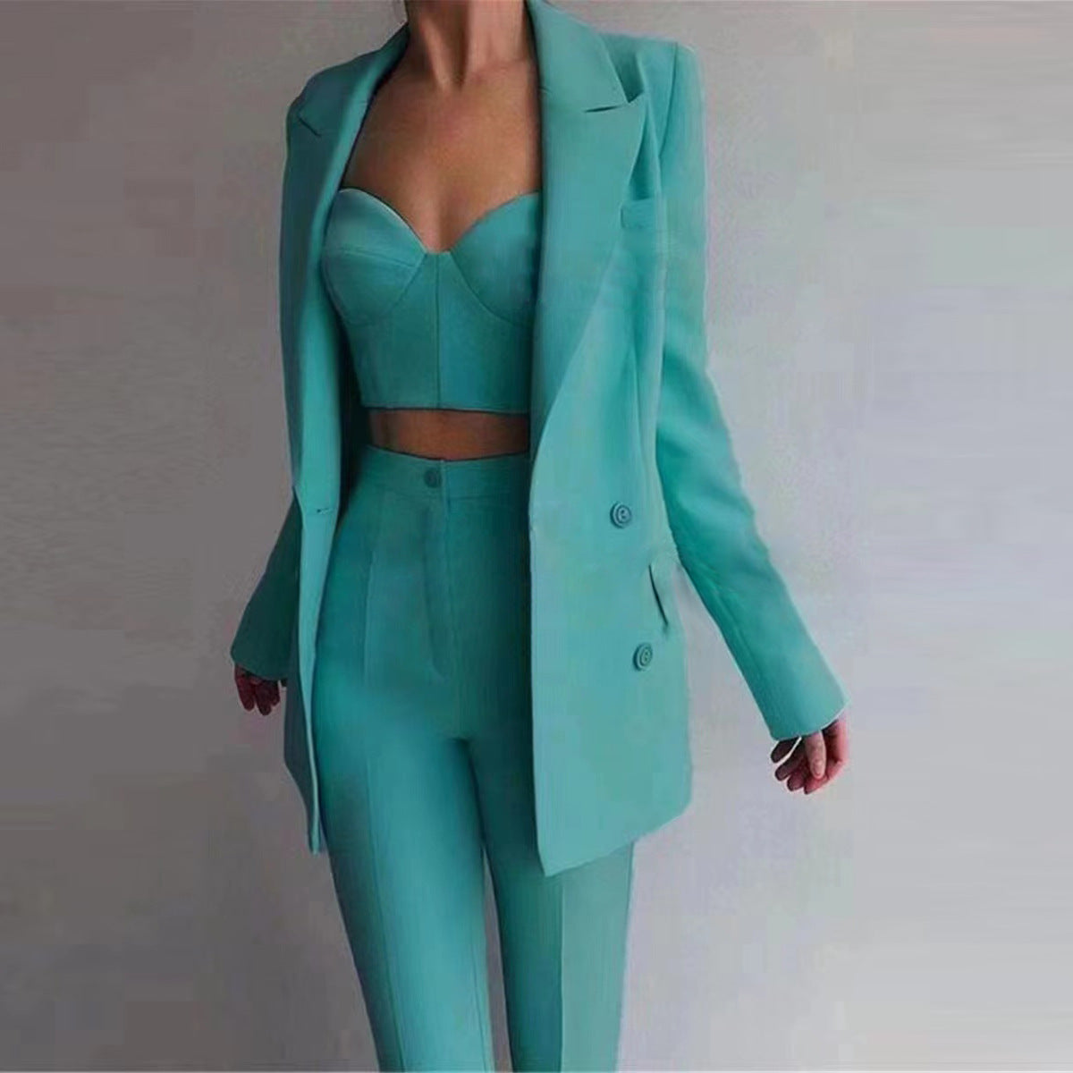 Ensemble 3 pièces blazer et pantalon duchesse classique 