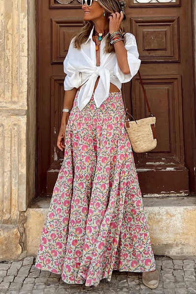 French Dreaming - Blouse en lin mélangé à nouer sur le devant