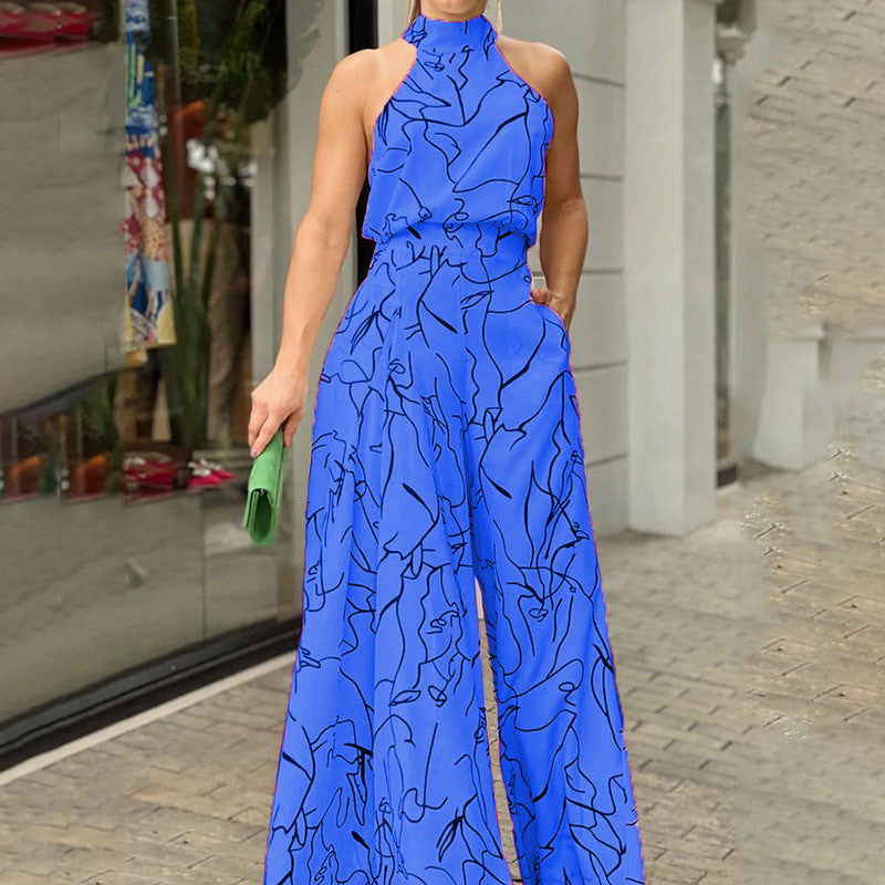 eleganter Neckholder-Jumpsuit mit Schnürung 