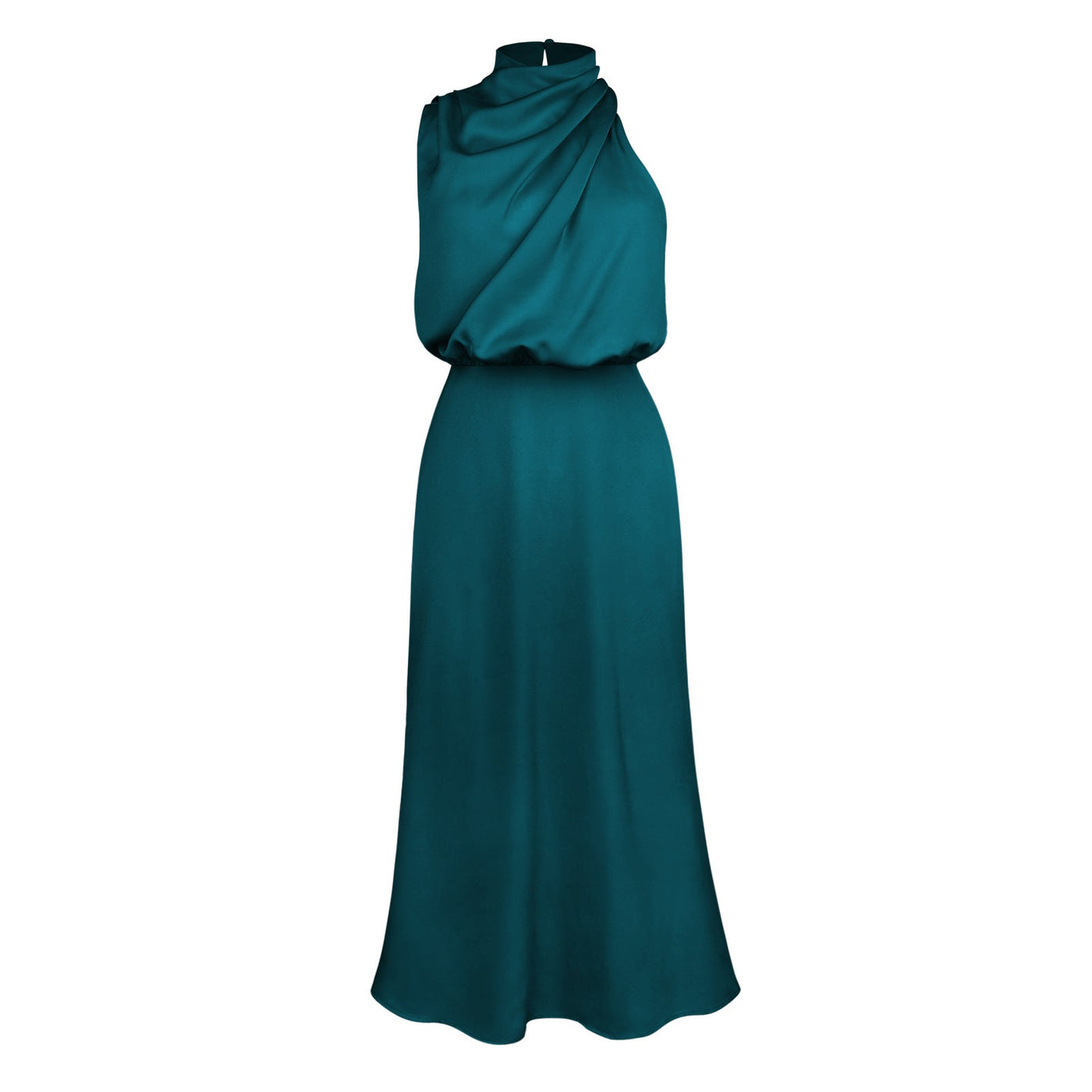 Elegantes Midikleid im Crinkle-Design 