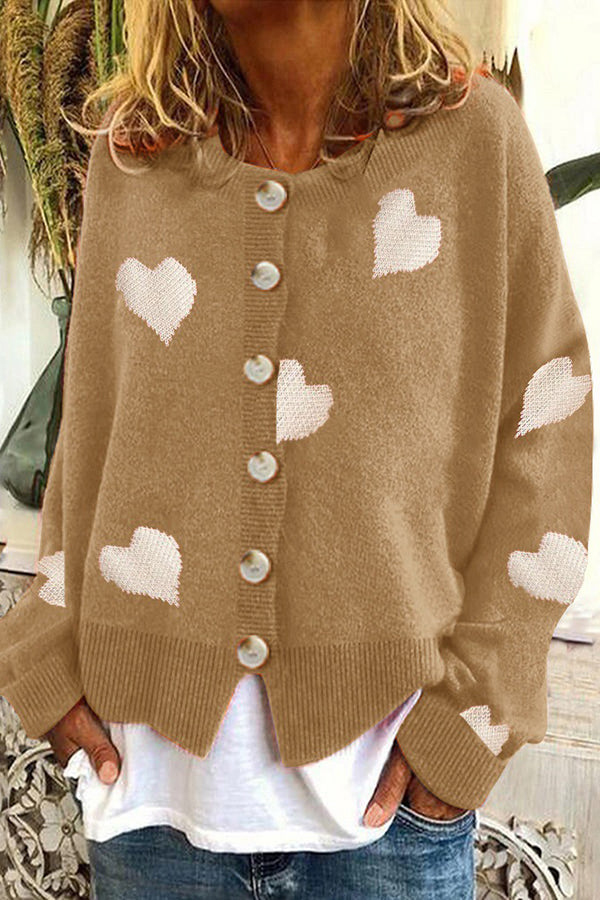 Cardigan Femme Pull Coeur