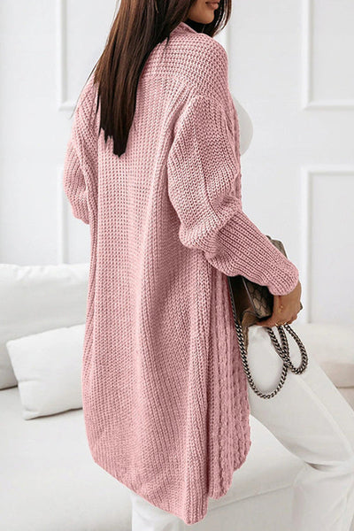 Loose Casual Irregular Long Sleeve Knit Cardigan