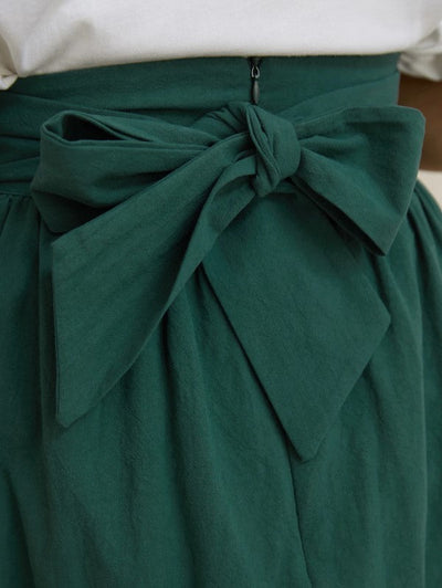Elegant cotton and linen skirt