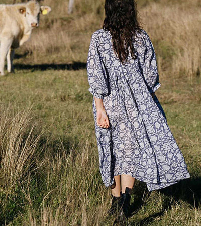 Nouvelle robe d'été décontractée en rayonne à fleurs 