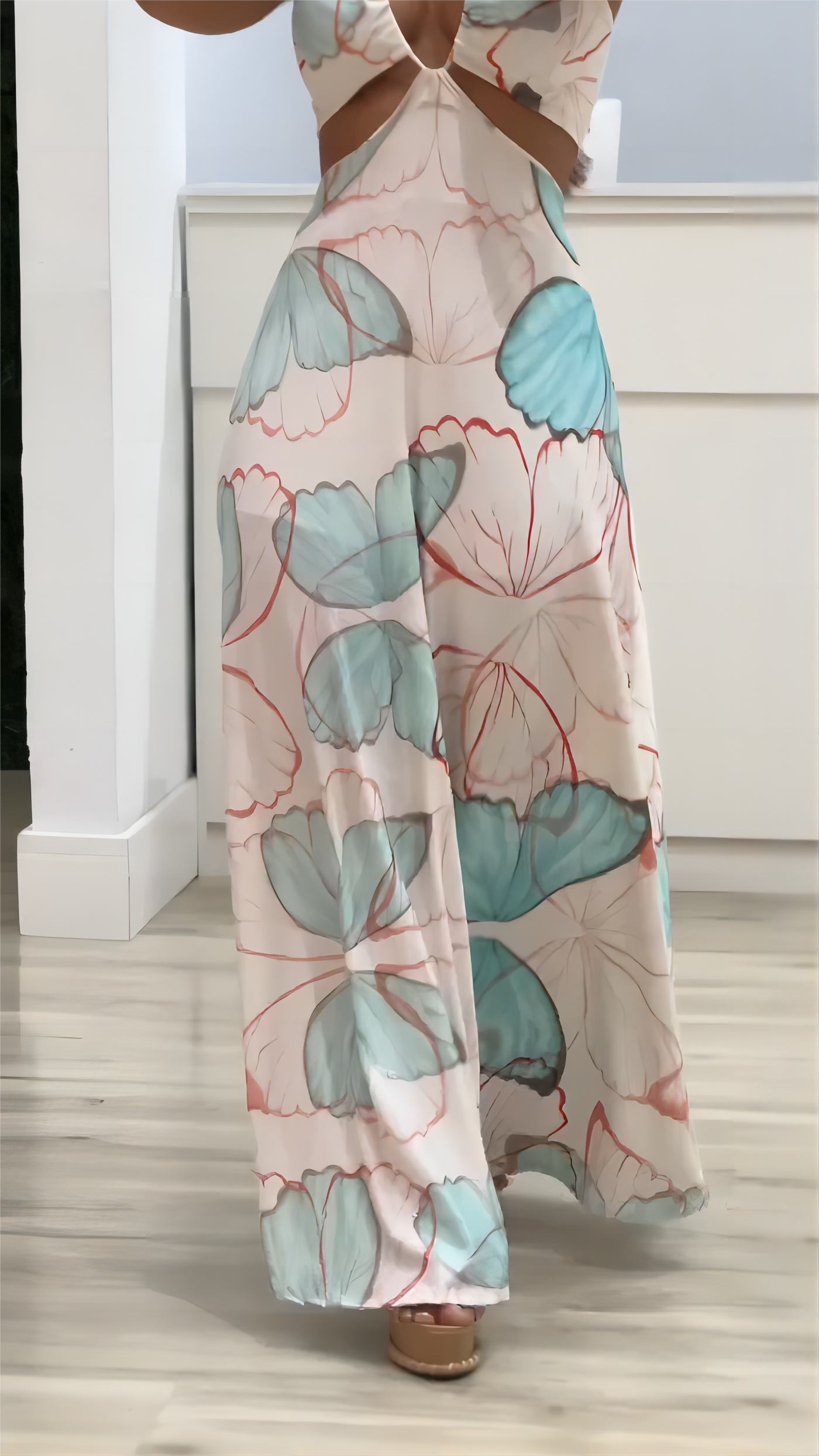 Robe longue à découpes et dos nu BUTTERFLY 