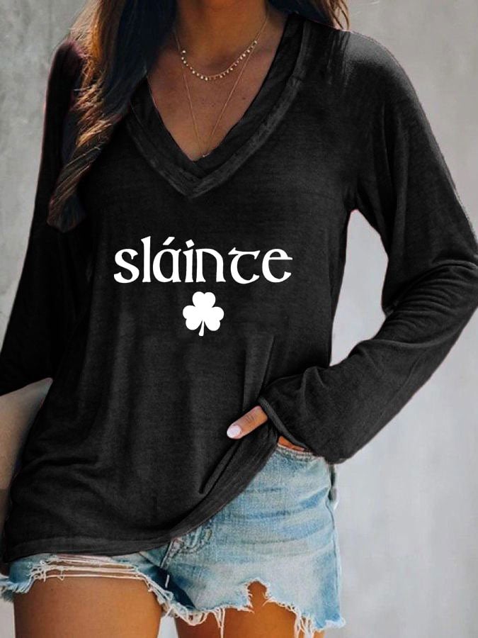 Damen Slainte Slainte St. Patrick's Day Langarm T-Shirt 