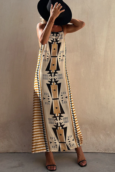 Take A Trip Ethnic Prints  A-line Slip Dress