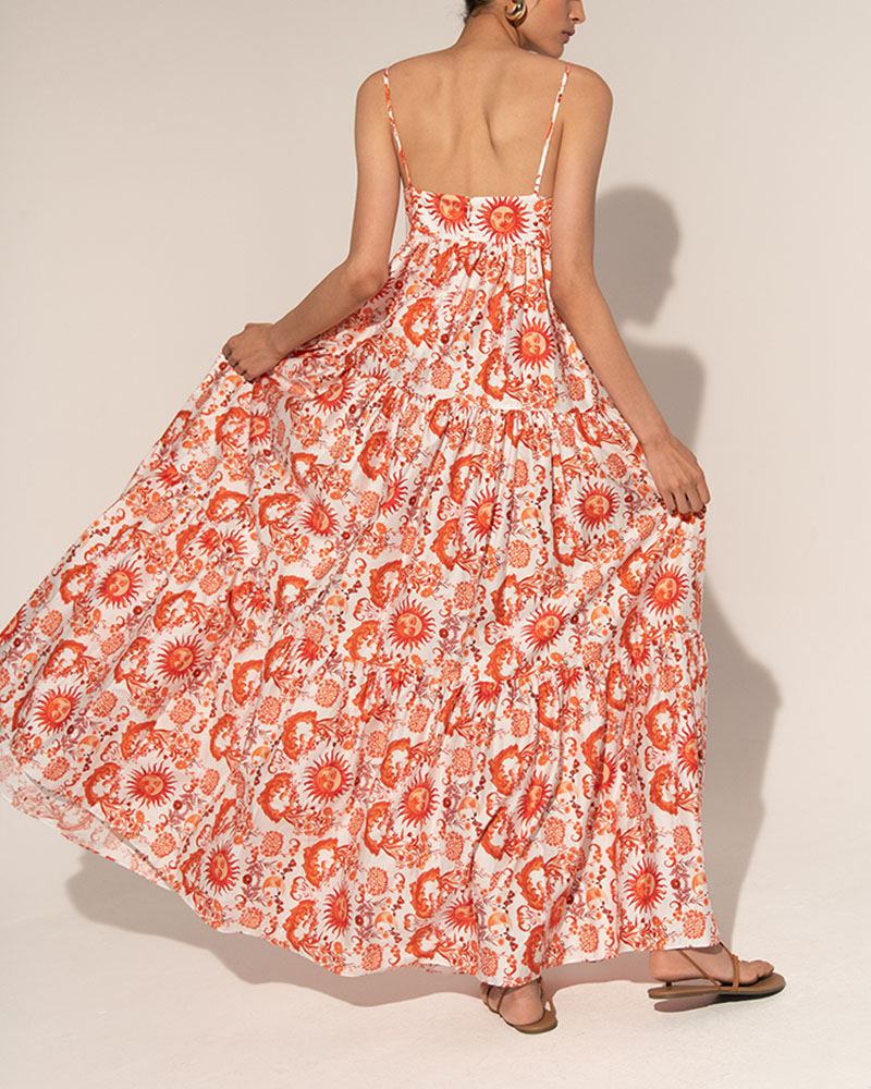 Robe nuisette orange Chic Sun 