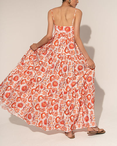 Orange Chic Sun Slip Dress