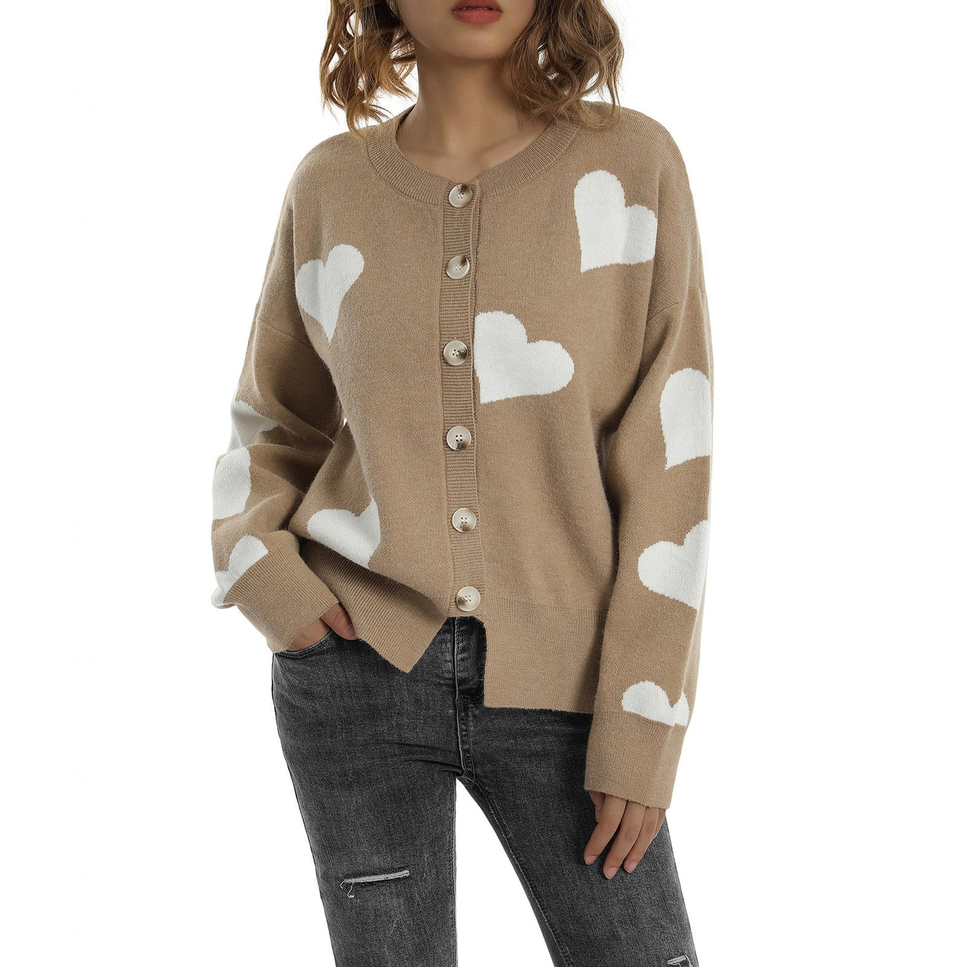 Cardigan Femme Pull Coeur