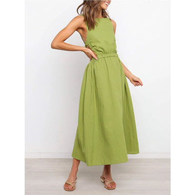 Robe d'été chic et sexy au dos 