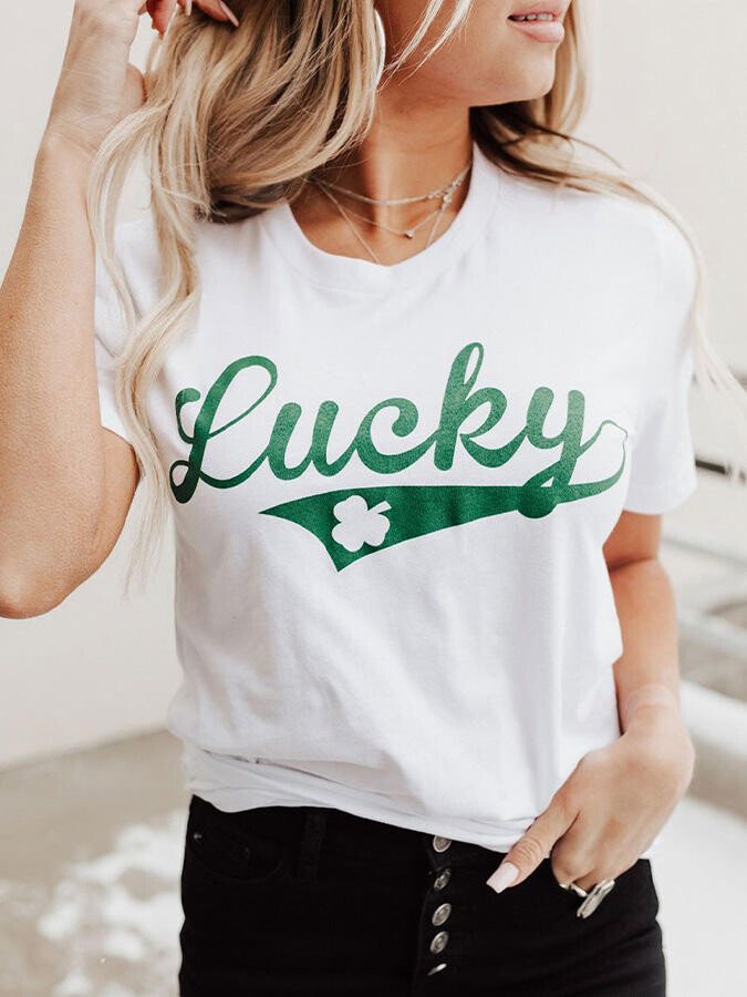 Damen St. Patrick's Day Kleeblatt T-Shirt 