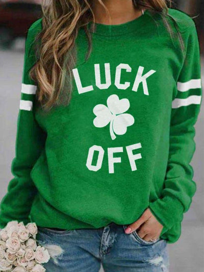 Sweatshirt mit Rundhalsausschnitt und St. Patrick's Day-Print für Damen 