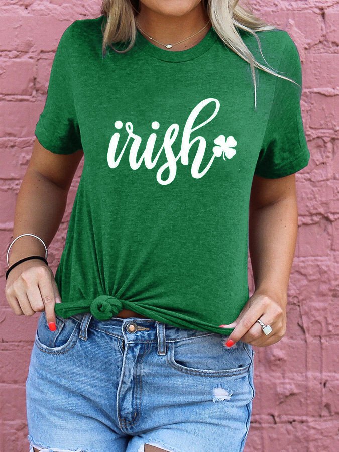 Women's St. Patrick's Irish Crew Neck Casual T-Shirt