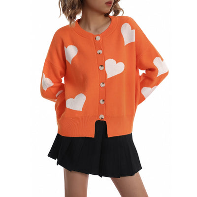 Cardigan Femme Pull Coeur