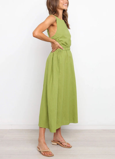 Robe d'été chic et sexy au dos 