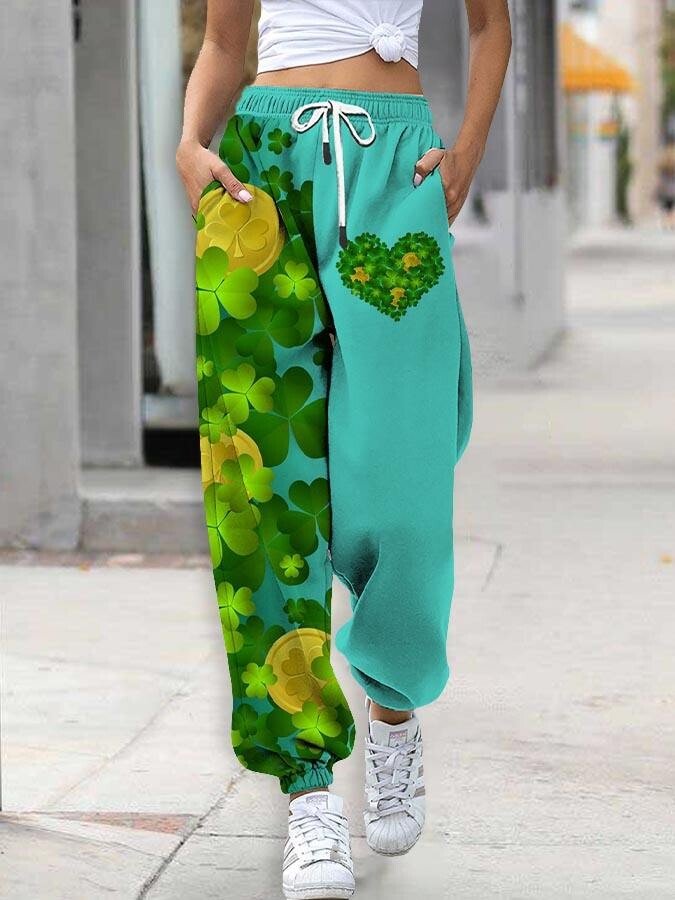 Pantalon de survêtement Shamrock pour femme, St. Parker's Day 