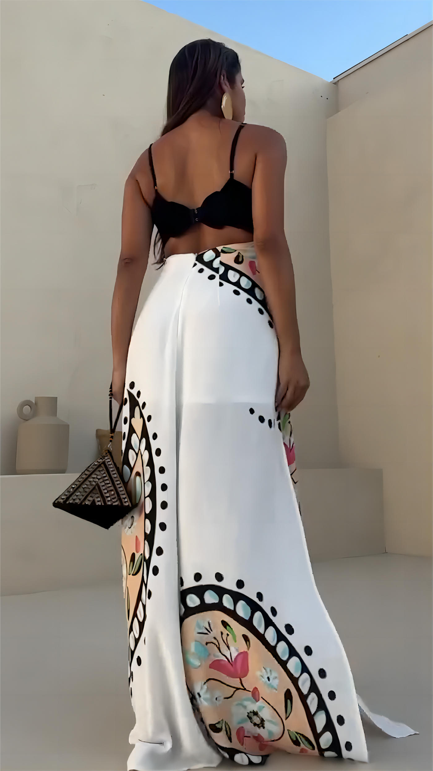 Color Contrast Boho Vacation Maxi Slip Dress