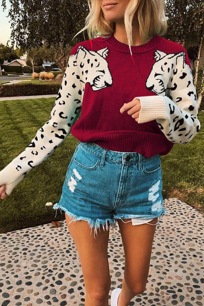 Casual Animal Print Sweater (6 Colors)