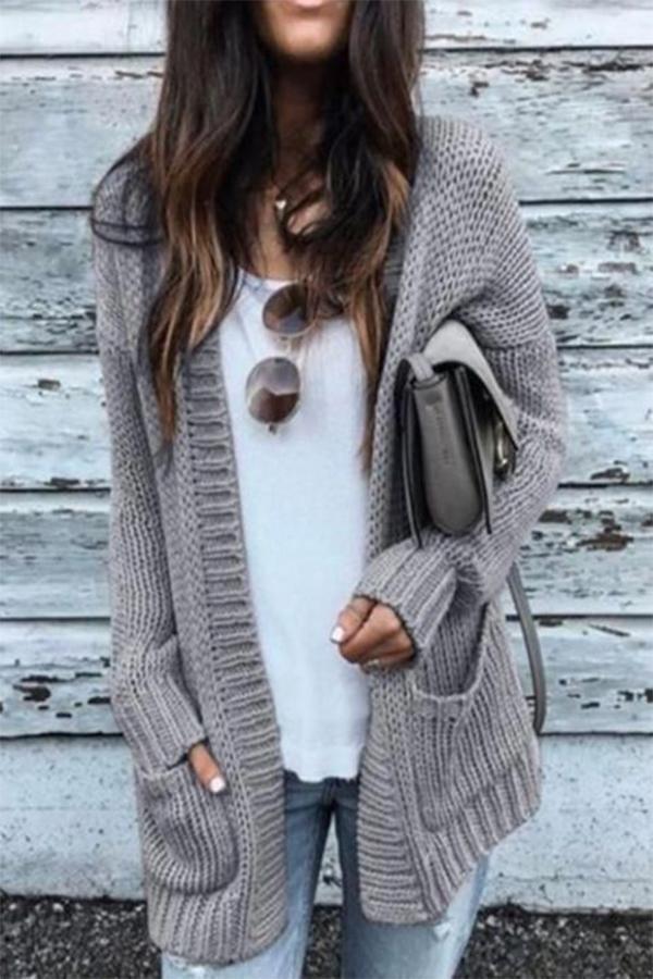 Loose Chunky Knit Cardigan