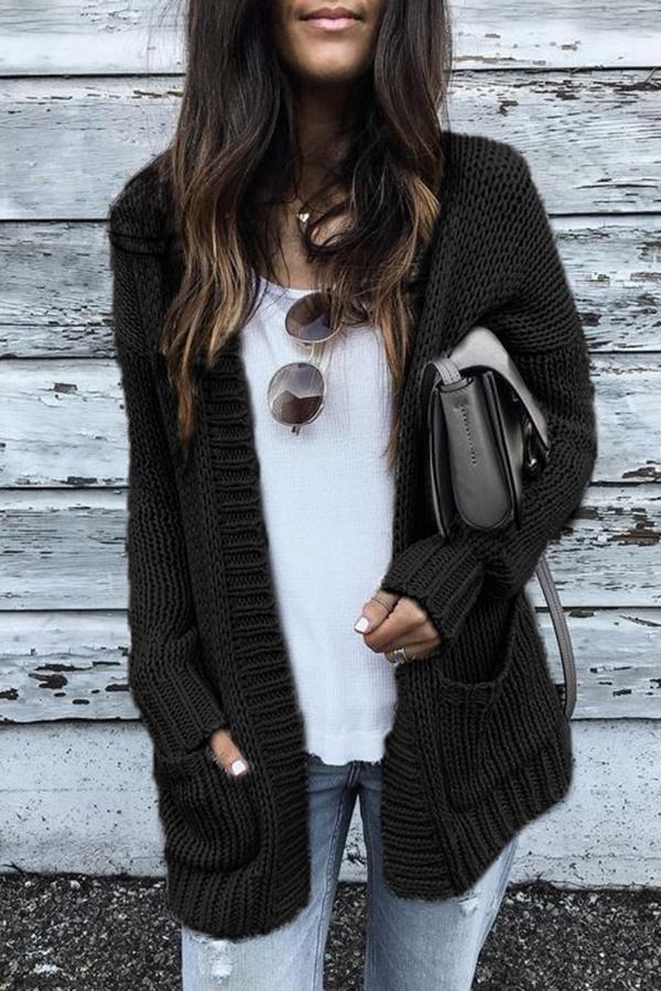 Loose Chunky Knit Cardigan