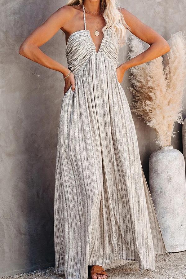 Wrapped Chest Strap Maxi Dress