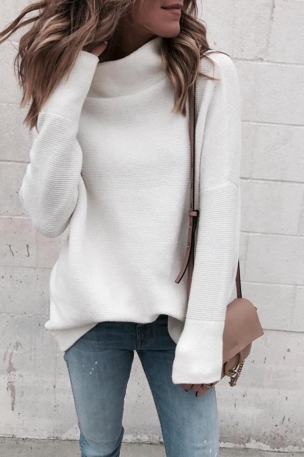 Turtleneck Long Sleeve Shirt Sweater