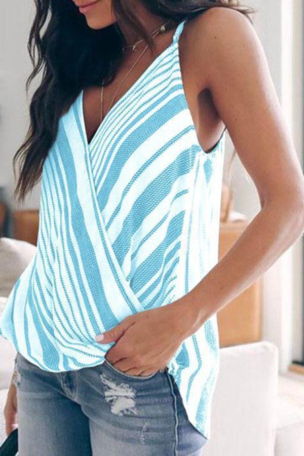 On-trend Striped Stitching Tank Top (3 Colors)