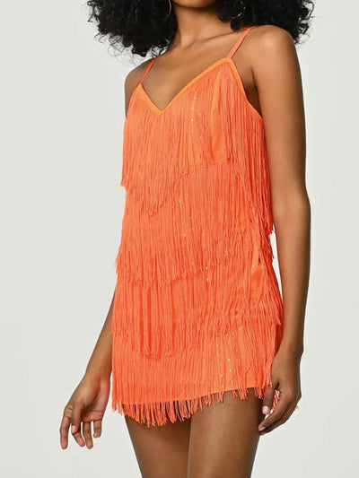 Summer Women's Party Fringe Slip Dress