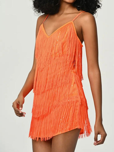 Summer Women's Party Fringe Slip Dress