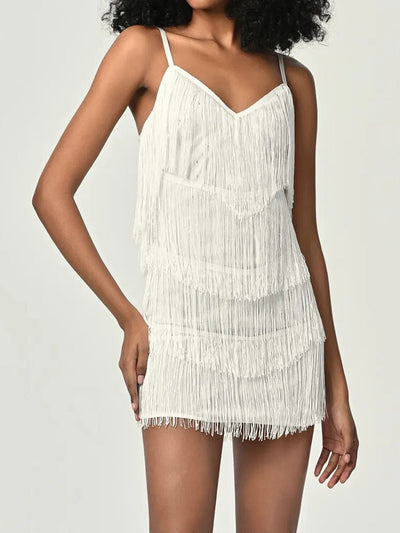 Summer Women's Party Fringe Slip Dress