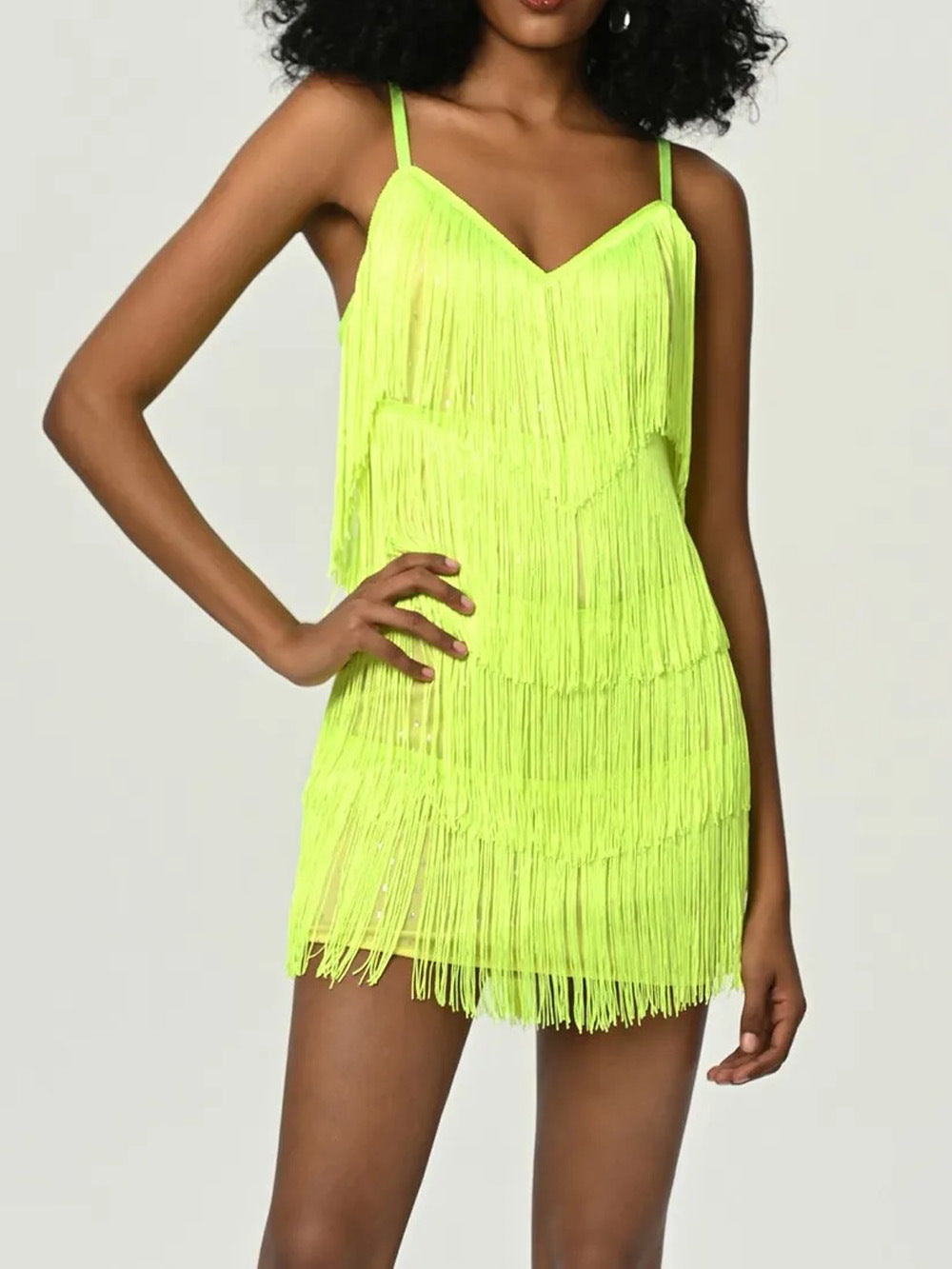 Summer Women's Party Fringe Slip Dress