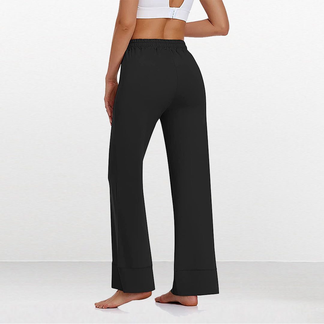 Pantalon de yoga, fitness, jogging, taille ample, jambes larges