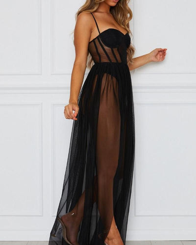 Mesh-Sling-Kleid 