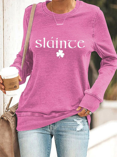 Women's Slainte St. Patrick's Day Print Sweatshirt