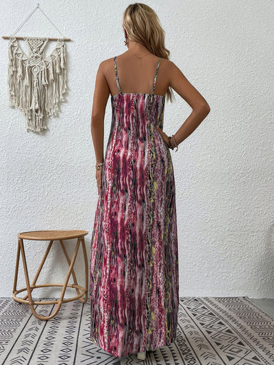 Women's summer printed suspender dress