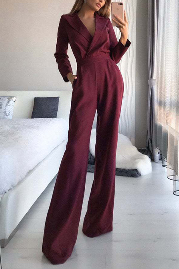 New Long Sleeved Slim Fit Jumpsuit